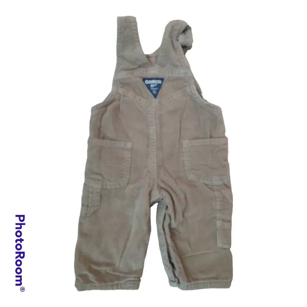 Oshkosh Baby Boys Overalls Corduroy Fleece Lined 6 months - Picture 3 of 4
